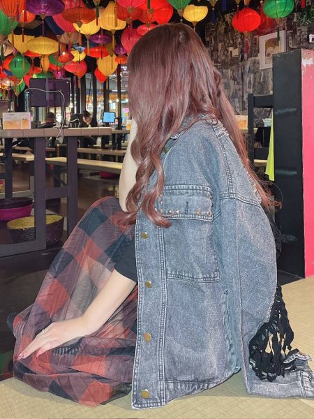 画像3: フリンジスタッズデニムジャケット (3)