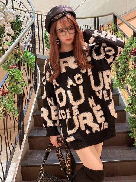 画像2: アルファベットニットトレーナー (2)