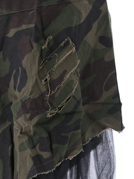 画像10: アシンメトリー迷彩スカート (10)