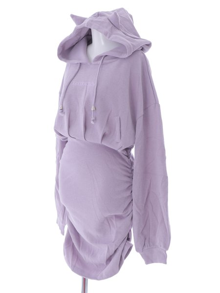 画像13: ねこ耳フードパーカーワンピース (13)