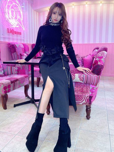 画像2: バタフライチェーンスリットスカート (2)