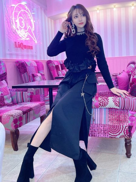 画像3: バタフライチェーンスリットスカート (3)