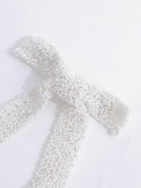 画像4: パールビーズリボンクリップ (4)