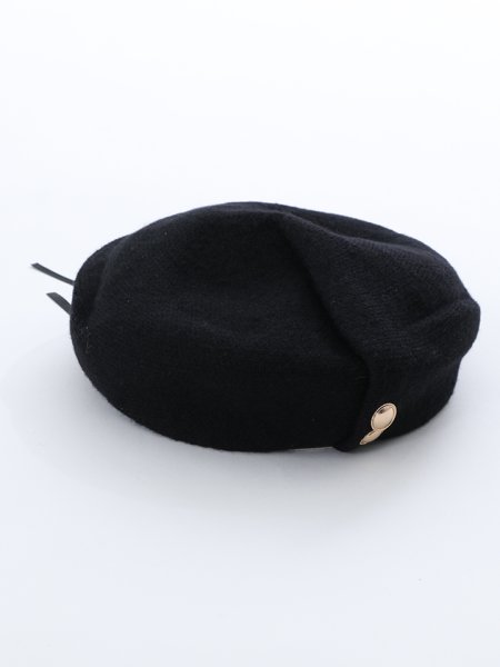 画像11: ダブルボタンニットベレー帽 (11)