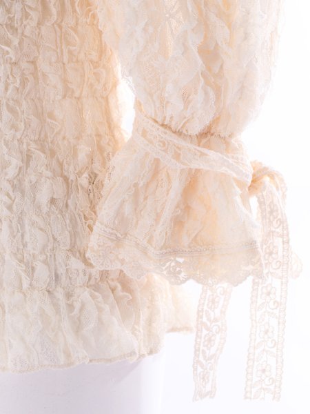 画像10: パフスリーブリボンフリルトップス (10)