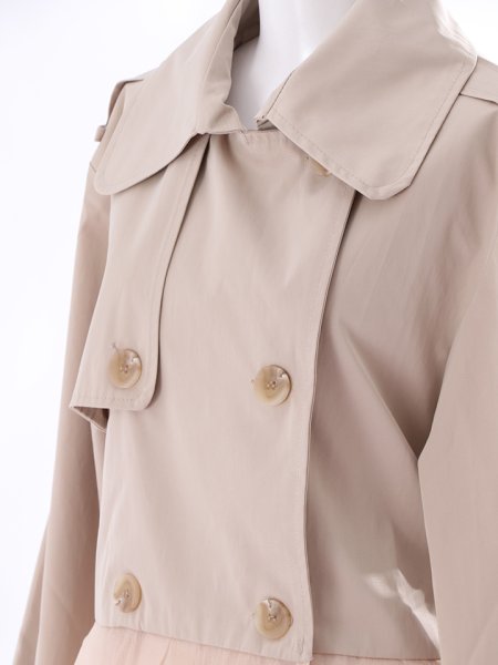 画像18: チュールドッキングトレンチコート (18)