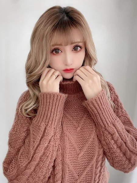 画像3: タートルネックショートケーブルニット (3)