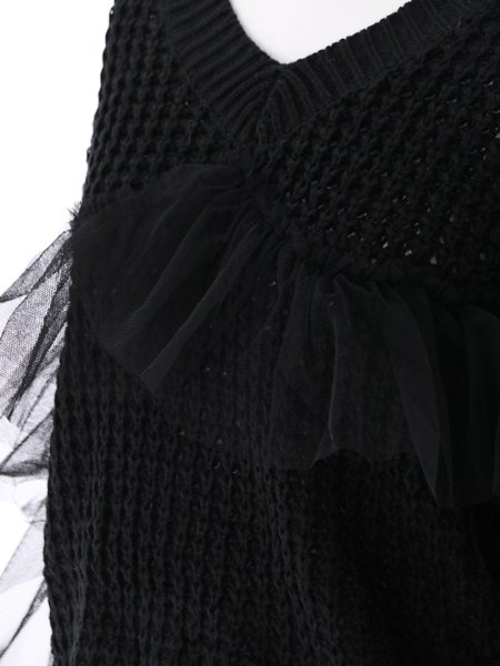 画像14: チュールフリルニット (14)