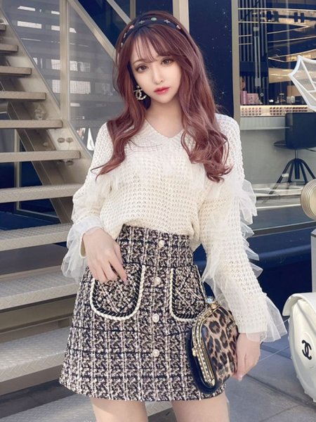 画像8: チュールフリルニット (8)