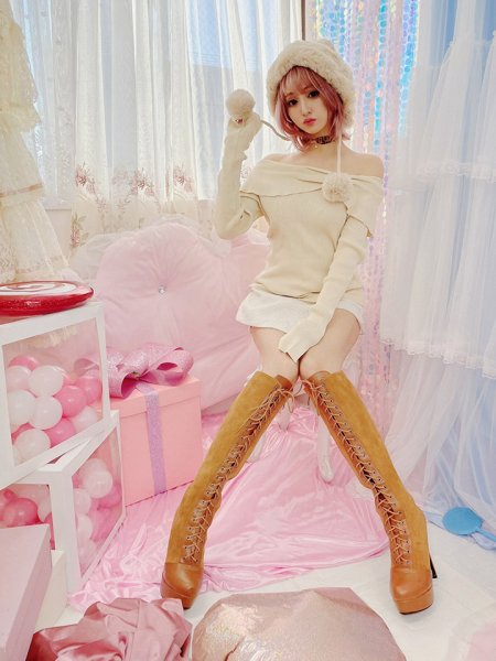 画像9: レースアップロングブーツ (9)