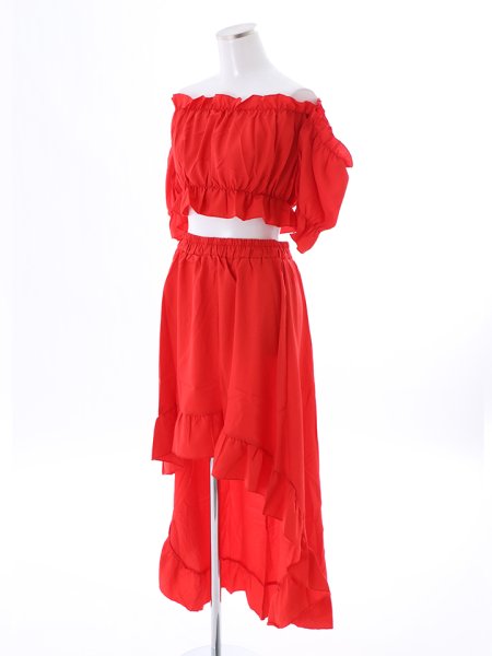 画像14: フリルフィッシュテールスカートセットアップ (14)