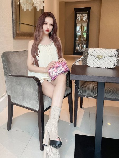 画像3: パールストラップキャミソールトップス (3)