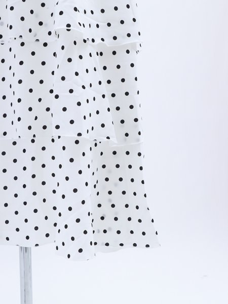 画像18: 4段フリルドットワンピース (18)