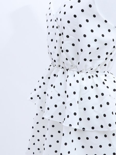 画像17: 4段フリルドットワンピース (17)