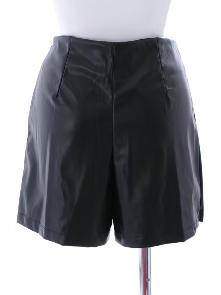 画像14: フェイクレザーラップショートパンツ (14)