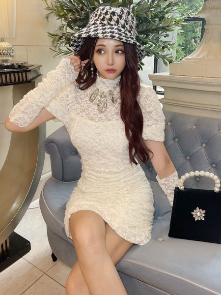 画像7: 【即日発送】レースアームウォーマーミニワンピース (7)