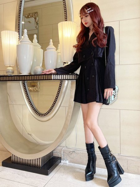 画像4: ミニ丈トレンチコート (4)