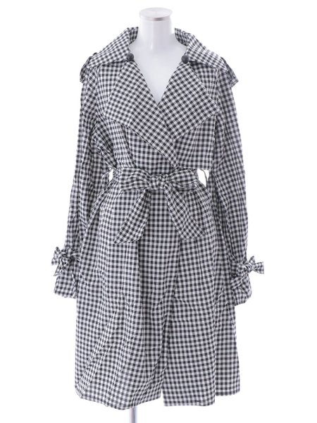 画像7: ギンガムチェックトレンチコート (7)
