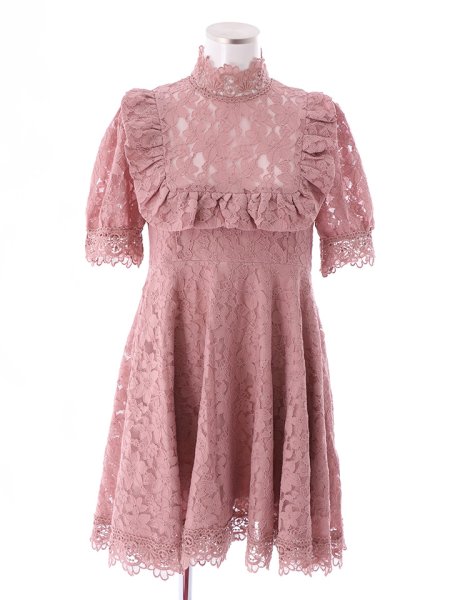 画像16: 【姉ageha9月号掲載】【値下げ!!】フラワーレースフレアショートスリーブミニワンピース (16)