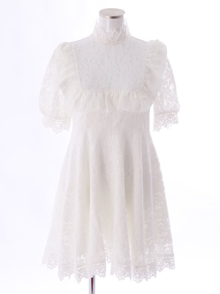 画像11: 【姉ageha9月号掲載】【値下げ!!】フラワーレースフレアショートスリーブミニワンピース (11)