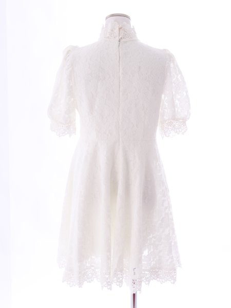 画像12: 【姉ageha9月号掲載】【値下げ!!】フラワーレースフレアショートスリーブミニワンピース (12)