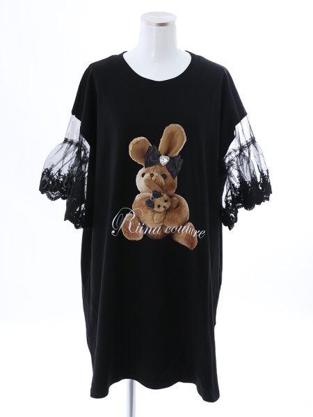 画像6: リボンバニーTシャツワンピース (6)