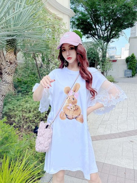 画像16: リボンバニーTシャツワンピース (16)