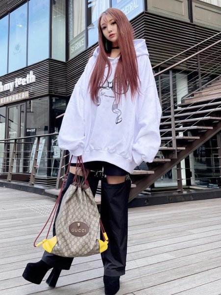 画像8: 【即日発送】リボンプリントパーカー (8)