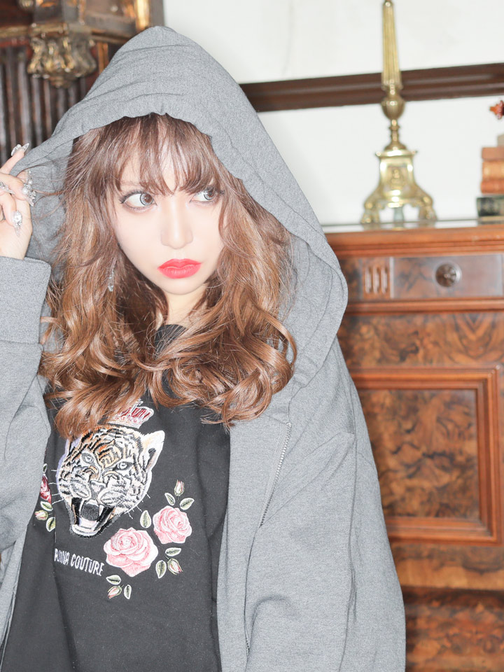 ロングジップパーカー Riina Couture