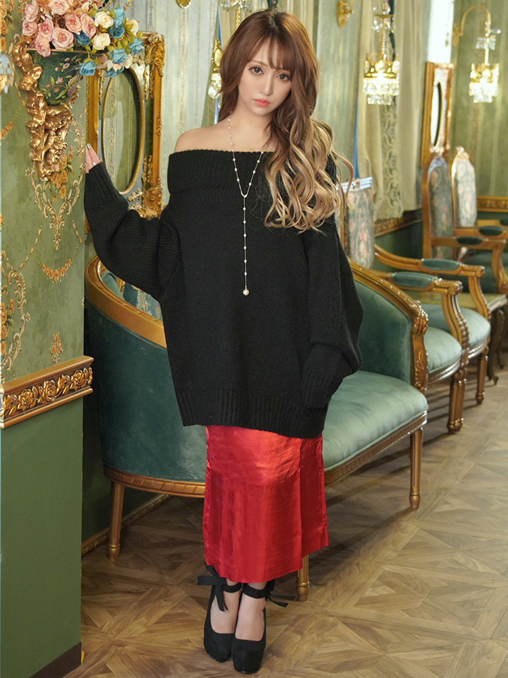オフショルニットワンピース Riina Couture オフショルニットワンピース Riina Couture