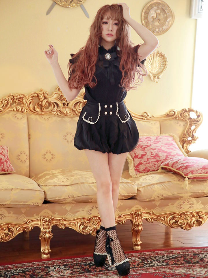 レースリボンブローチブラウス Riina Couture