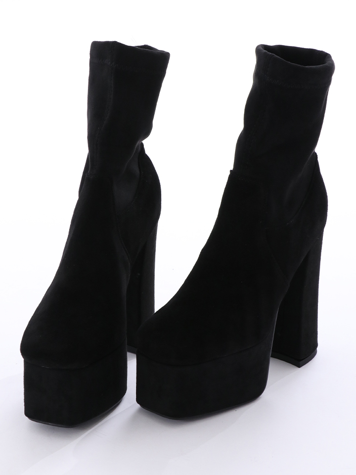 再入荷】チャンキーヒールショートブーツ - Riina couture