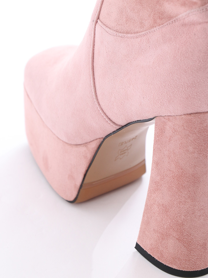 再入荷】チャンキーヒールショートブーツ - Riina couture